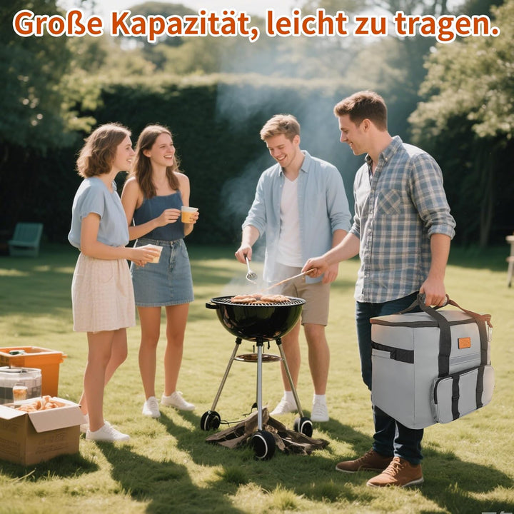 kühltasche faltbar 30L, Picknicktasche, Lunch Bag, Leck-proof & wasserdicht, für Strand, Camping, Pi