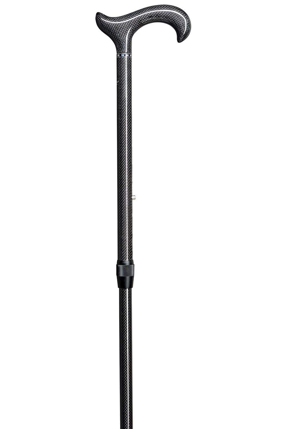 Gehstock Carbon-Derby Ergonomic, bequemer Derbygriff aus Carbon,anthrazit