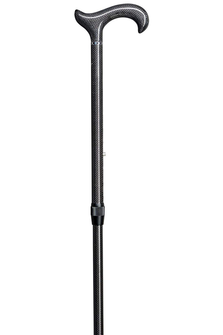 Gehstock Carbon-Derby Ergonomic, bequemer Derbygriff aus Carbon,anthrazit