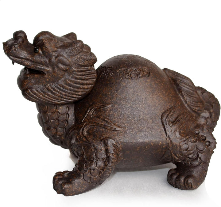 YXHUPOT Chinesische Drache Schildkröte Tee-Dekoration Haustier Zisha Ton Lucky Fengshui Home