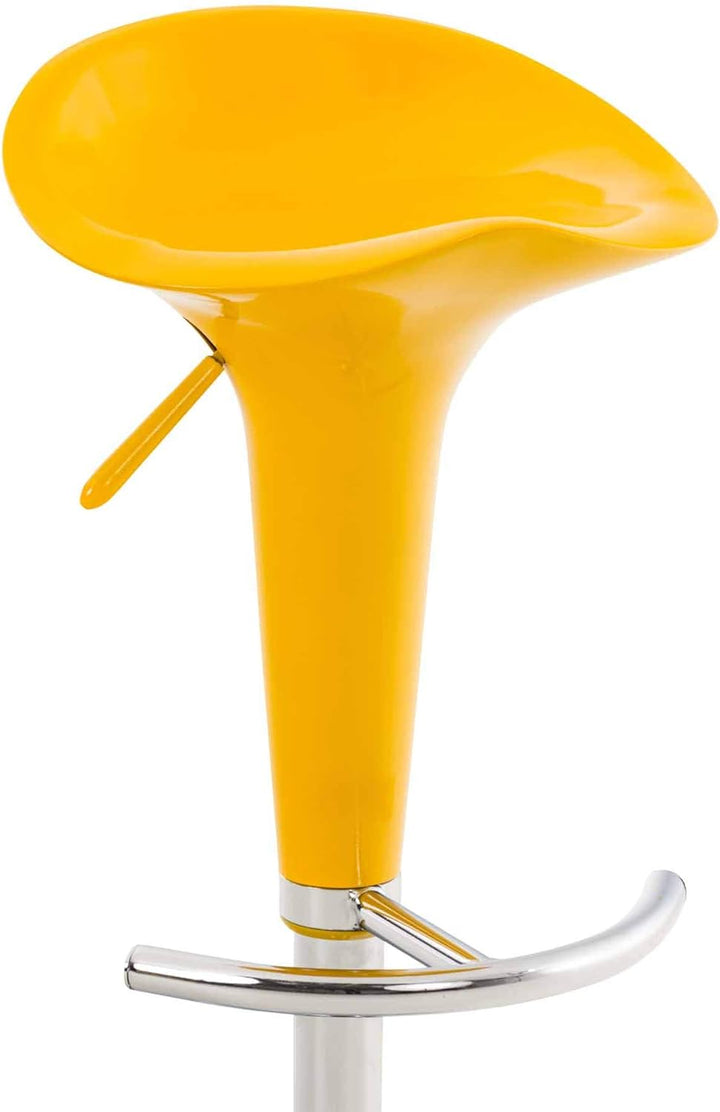 CLP Barhocker Saddle mit drehbarem Kunsttoffsitz und Fussablage I Höhenverstellbarer Hocker mit Meta