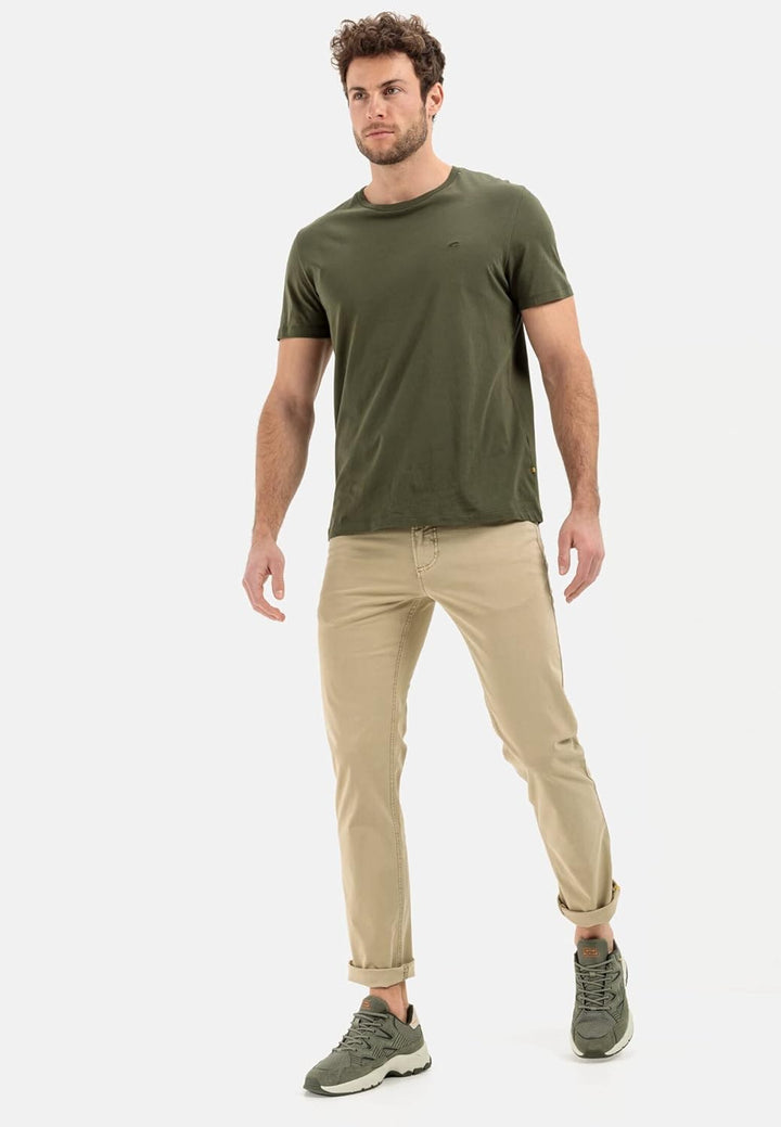 camel active Herren Regular Fit 5 Pocket Hose 42W / 32L Beige, 42W / 32L Beige
