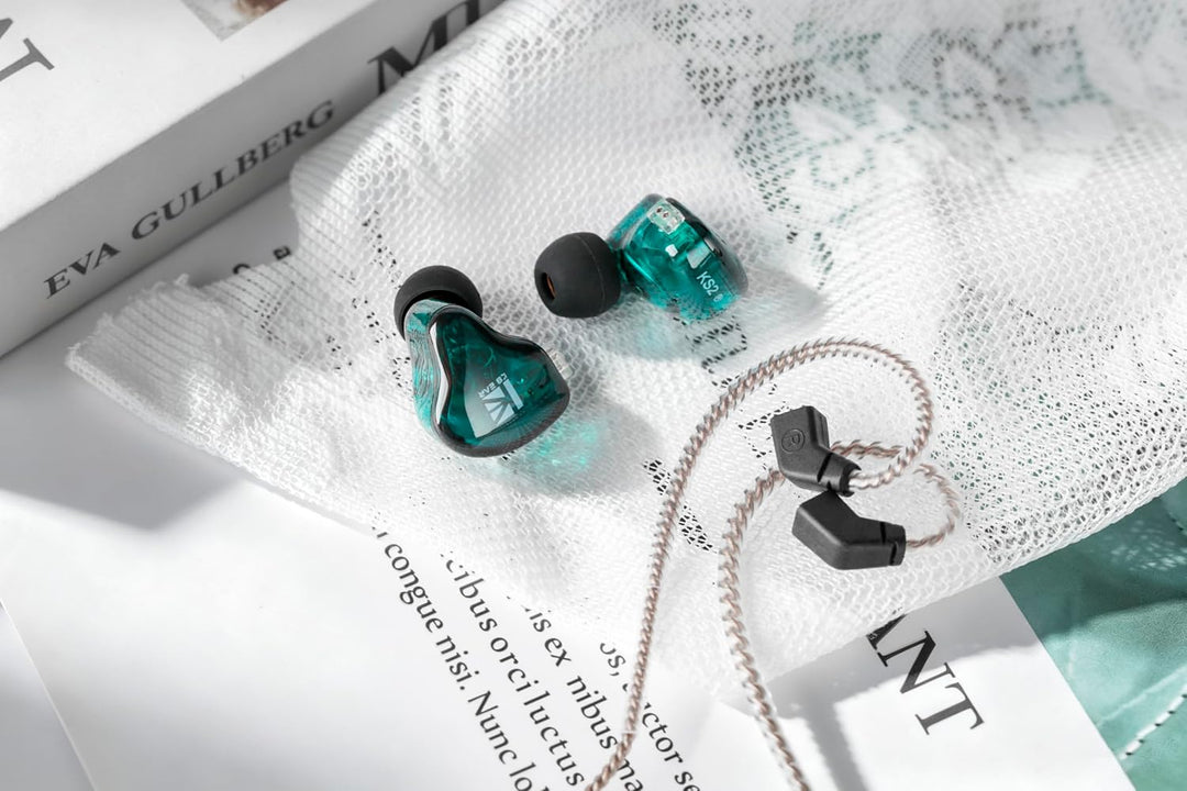Yinyoo KBEAR KS2 IEM, Stereo Bass In Ear Kopfhörer, HiFi Over Ear Earbud Headset Noise Cancelling Hy