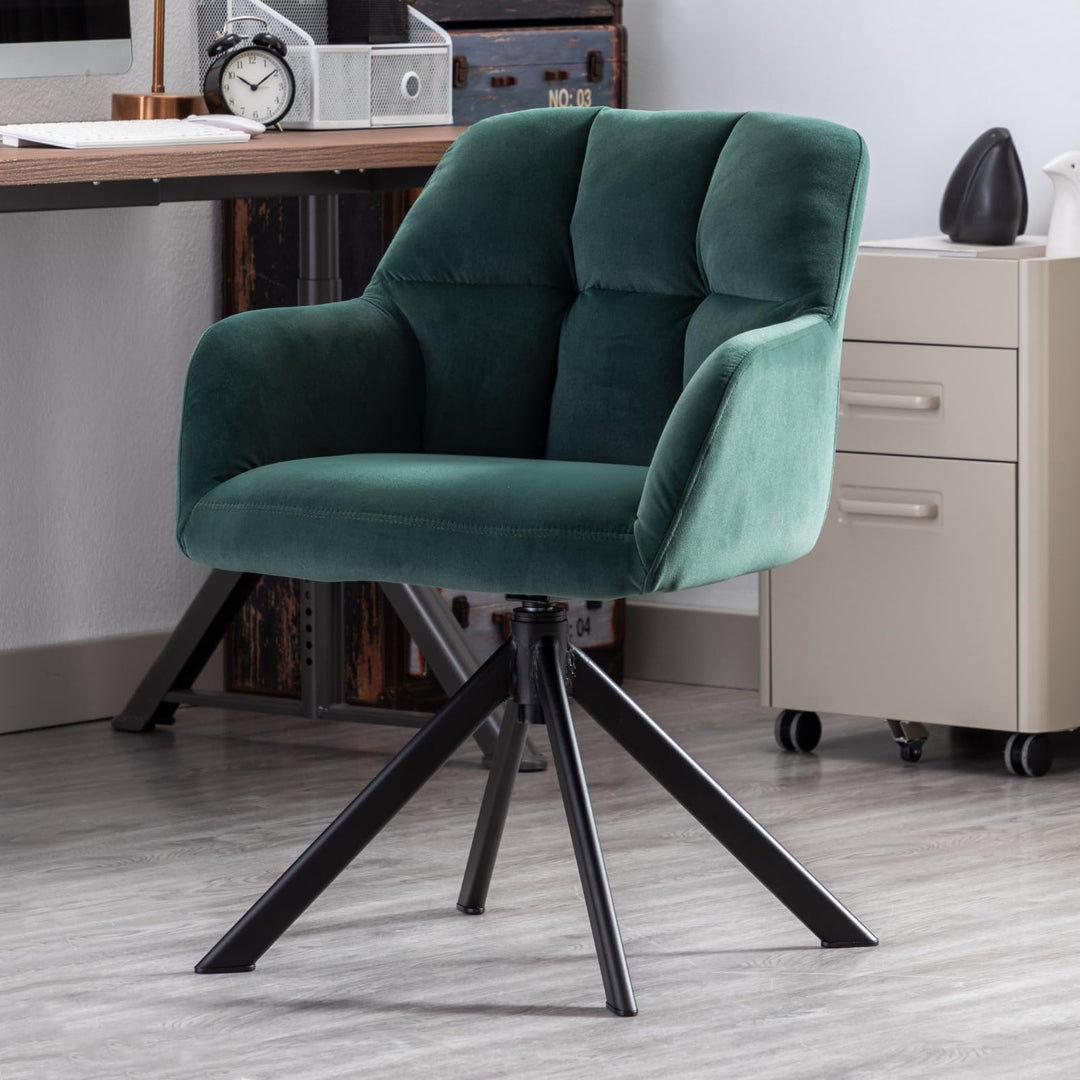 chairus Schreibtischstuhl Samt Bürostuhl 360° Drehbar Schreibtischstuhl Sessel für Arbeitszimmer Dre