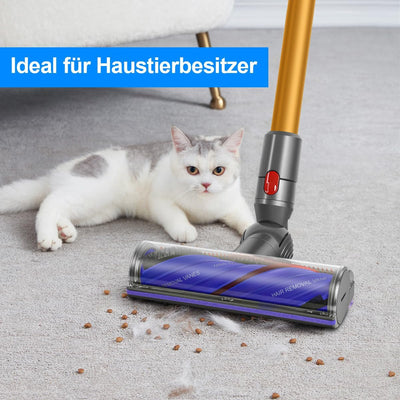 MOPEI Anti-Verwicklungs Bodenbürste Kompatibel mit Dyson V8 V10 V11 V15 Staubsauger, Gut für Glatte