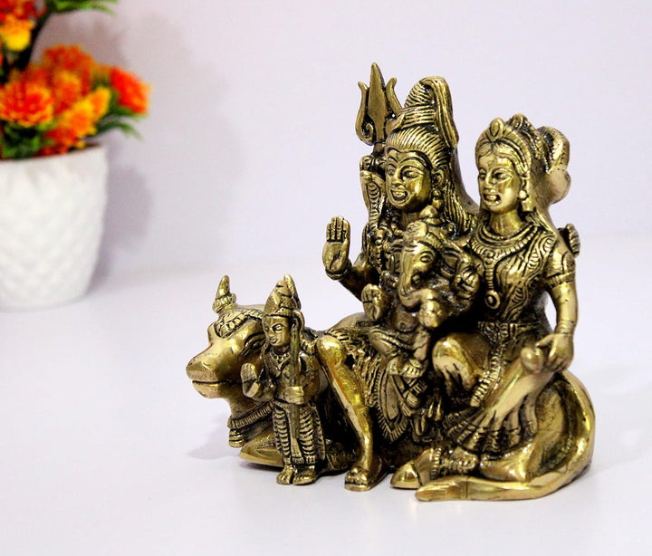 eSplanade Messing Shiv Pariwar – Shiva Familie – Shiv Parvati Shiva Bholenath Shankar Ganesha Nandi