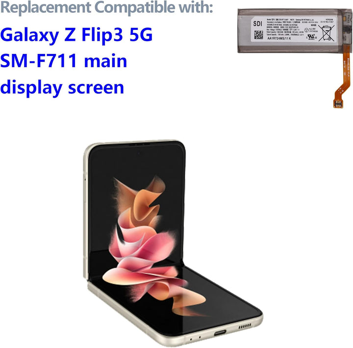 Swark EB-BF712ABY Akku Kompatibel mit Samsung Galaxy Z Flip3 5G SM-F711 Main Display Screen with Too