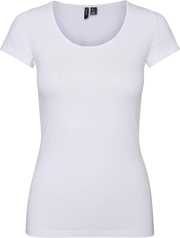 VERO MODA Damen Vmmaxi My Soft Ss U-Neck T-Shirt XS Blau (2x Insignia Blue/ 1x White), XS Blau (2x I