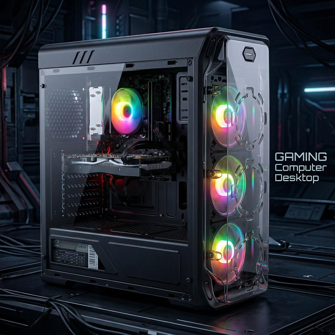 STGsivir Gaming PC, GeForce RTX 2060 Super 8GB GDDR6,Ryzen 5 5500 bis zu 4.2 Ghz,32G DDR4,1TB SSD,WL