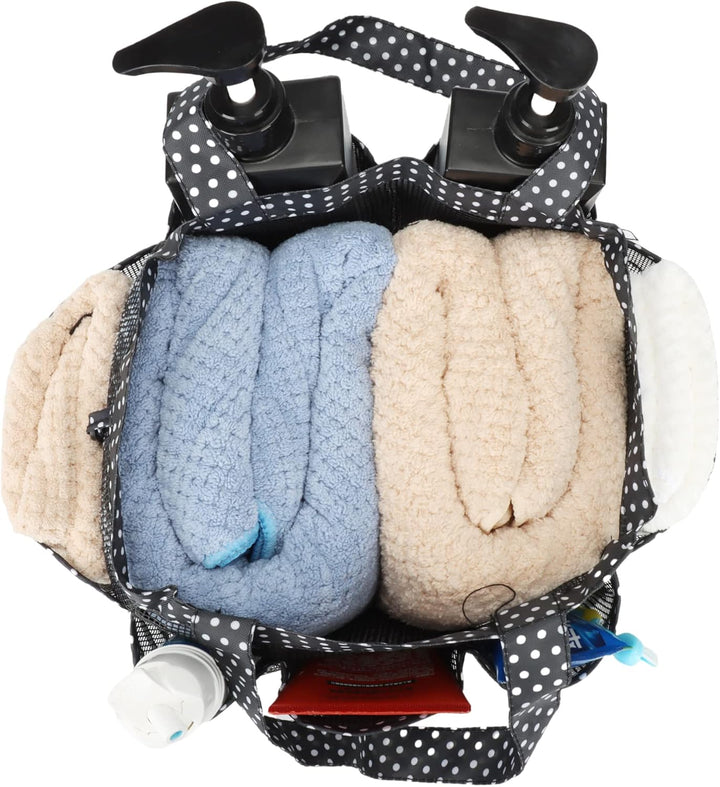 2 Stück Haundry Mesh Dusche Caddy Tote Bag Hängende Tragbare Kulturbeutel College Wohnheim Essential