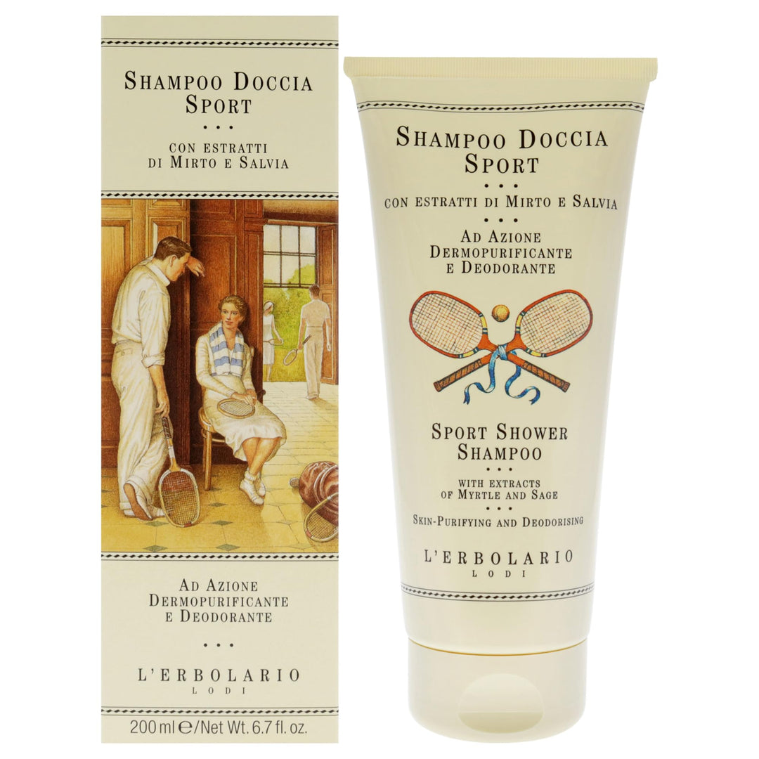 L'Erbolario Sport Dusch-Shampoo mit Myrte und Salbei, 1er Pack (1 x 200 ml) 200 ml (1er Pack), 200 m