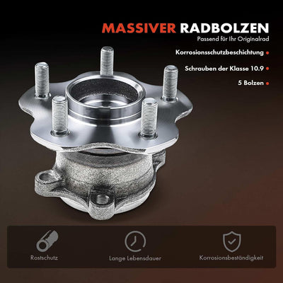 Frankberg 1x Radnabe Radlagersatz Hinten Kompatibel mit Juke F15 2010-2021 Qashqai +2 I J10 NJ10 JJ1