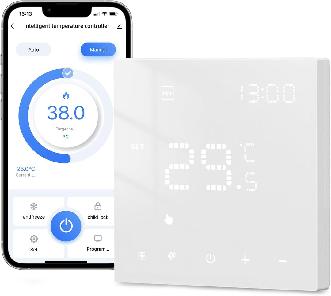 AVATTO Thermostat Für Wasser Fussbodenheizung und Gasboiler，Smart WiFi Thermostat Programmierbar Rau