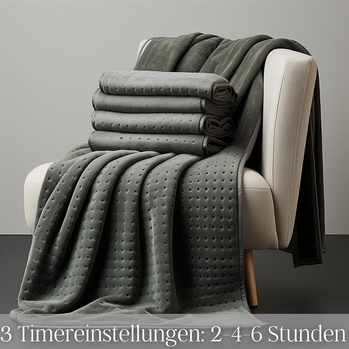 Steinborg Elektrische Heizdecke mit Abschaltautomatik | 150 x 80 cm | 6h Timer | bei 30° waschbar |