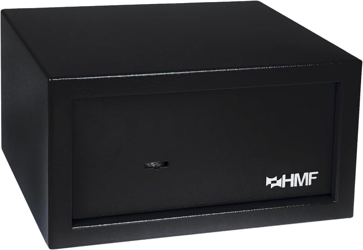 HMF 49217-02 Safe Tresor mit Schlüssel, Möbeltresor | 31 x 17 x 25 cm | Schwarz 31 x 17 x 25 cm Schw