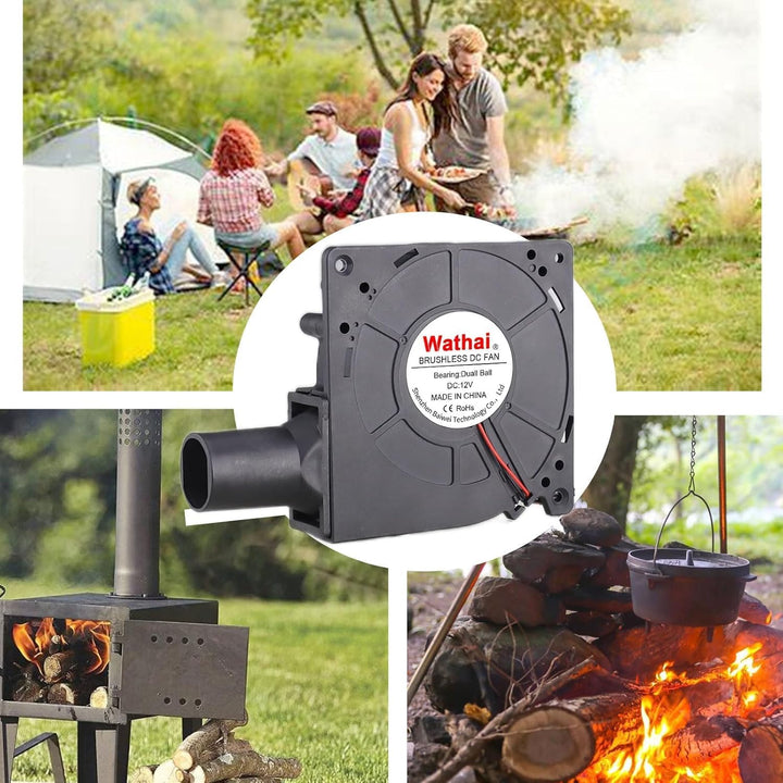 Wathai Radiallüfter 230v Gebläse Lüfter 120mm Turbinen mit Drehzahlregler 230v für Aufblasen, Kamino