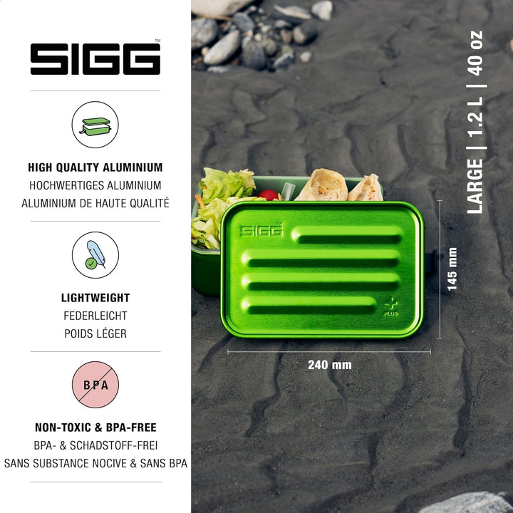 SIGG - Alu Lunchbox Plus - Brotdose Mit Unterteilung - Preisgekrönt - Spülmaschinenfest & Mikrowelle