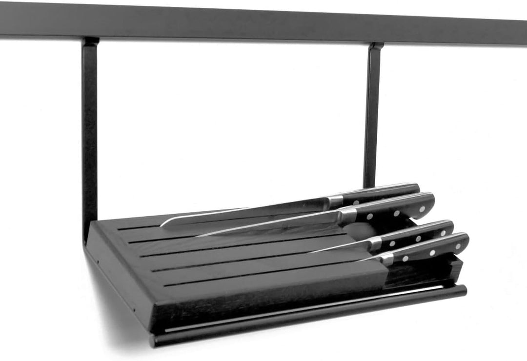 Kesseböhmer Linero style Messerhalter schwarz 352 x 150 x 256 mm zum Einhängen von SOTECH, Messerhal