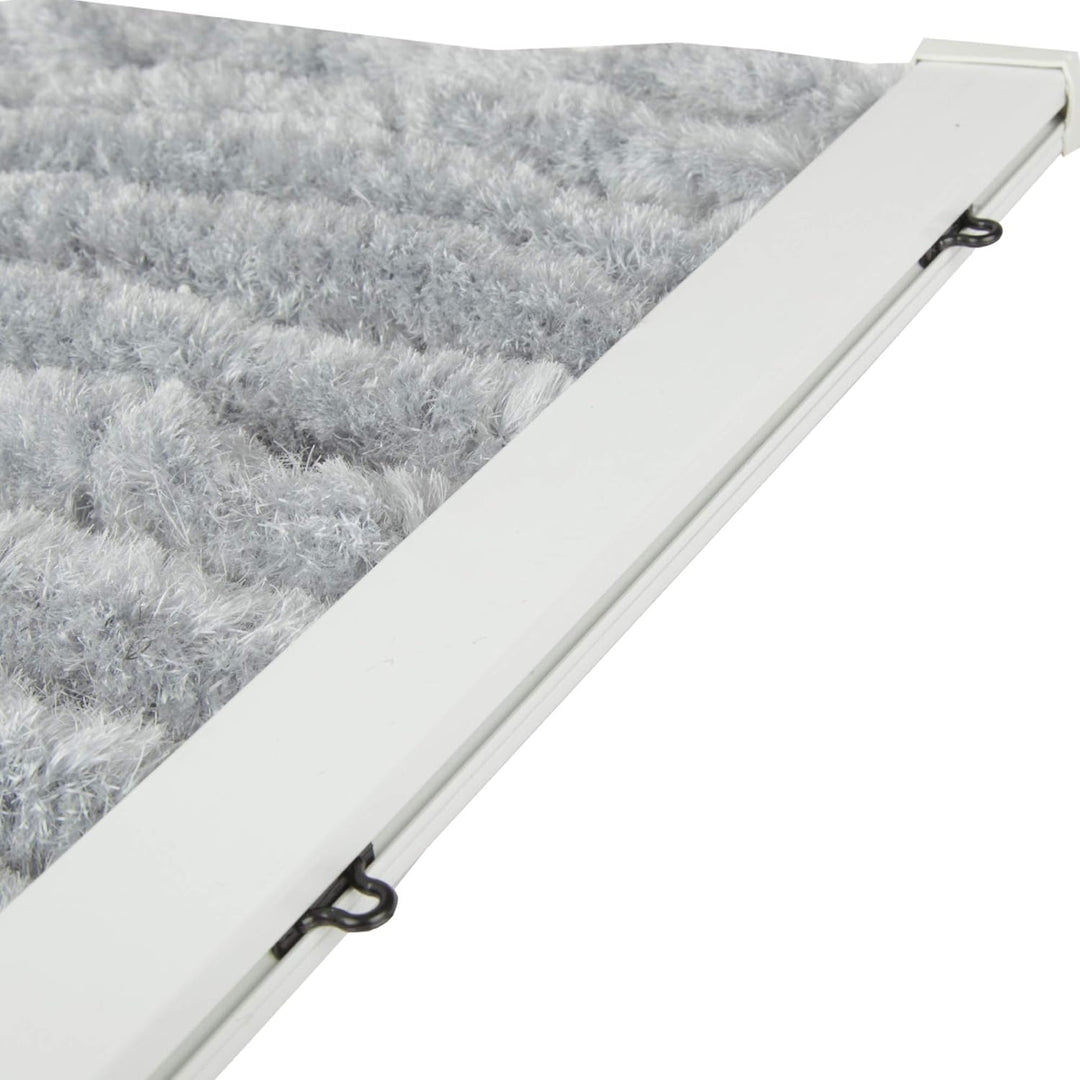 Arsvita Flauschvorhang 80x220 cm in Unistreifen dunkelblau - weiss, Perfekter Insekten- und Sichtsch