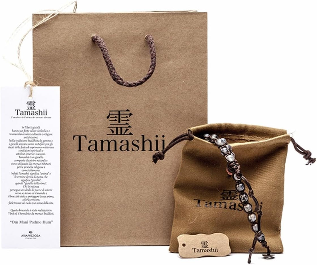 TAMASHII Tibetisches Armband aus rosa Jade BHS900-199 Sterling-Silber, Sterling-Silber