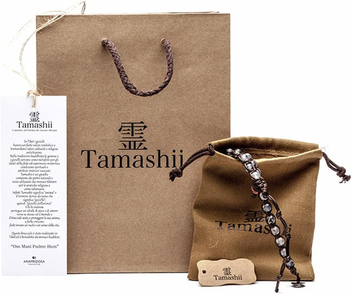 TAMASHII Tibetisches Armband aus rosa Jade BHS900-199 Sterling-Silber, Sterling-Silber