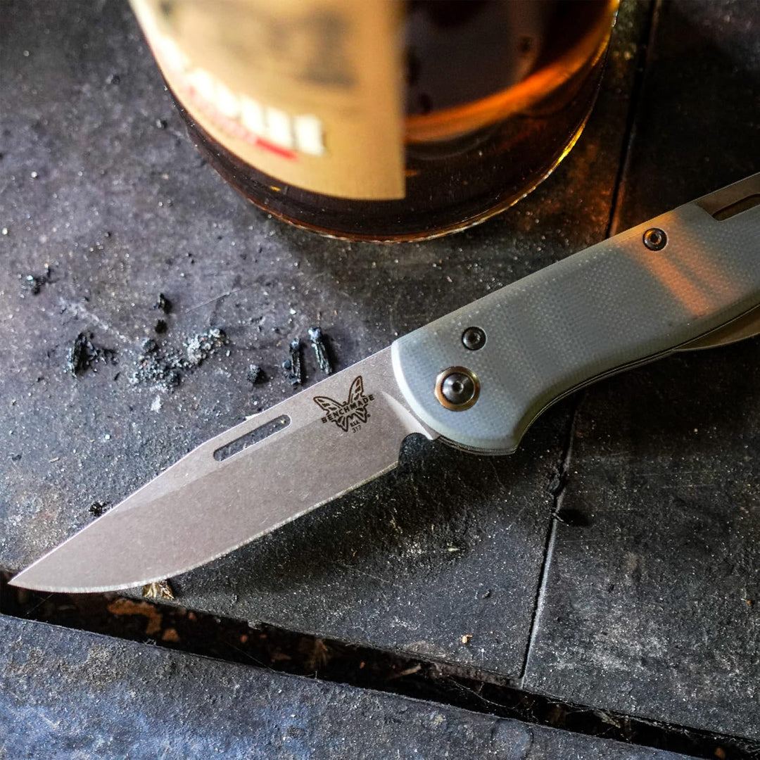 Benchmade Weekender 317 Cool Grey G10 - Stonewash Finish, Cool Grey G10 - Stonewash Finish