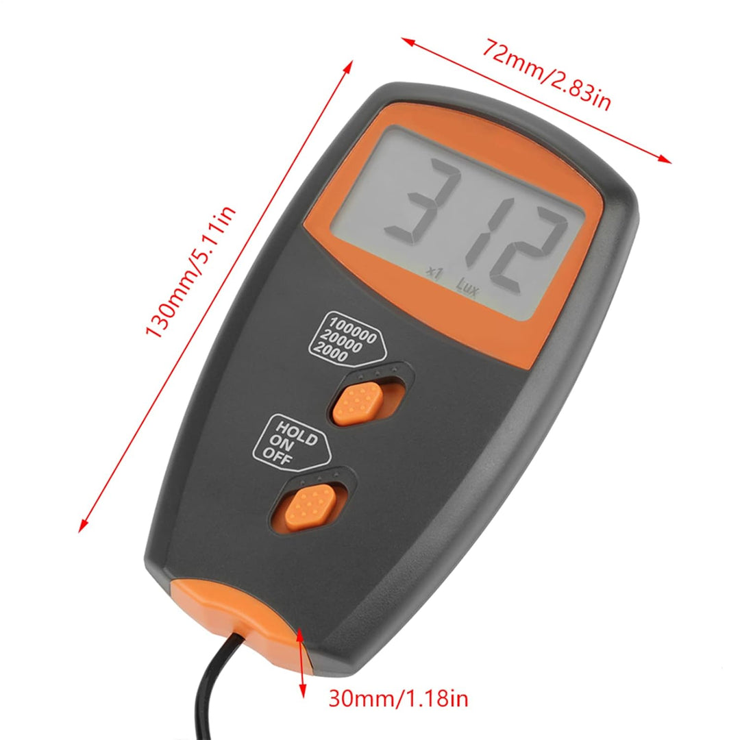 Digitales Luxmeter Handheld im Split-Design LCD-Display Lichtmessgerät Umweltprüfung Illuminometer L