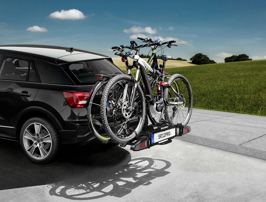 Bullwing SR12 PRO Fahrradträger für Anhängerkupplung 2 Fahrräder E-Bike 60kg Super Leicht LED