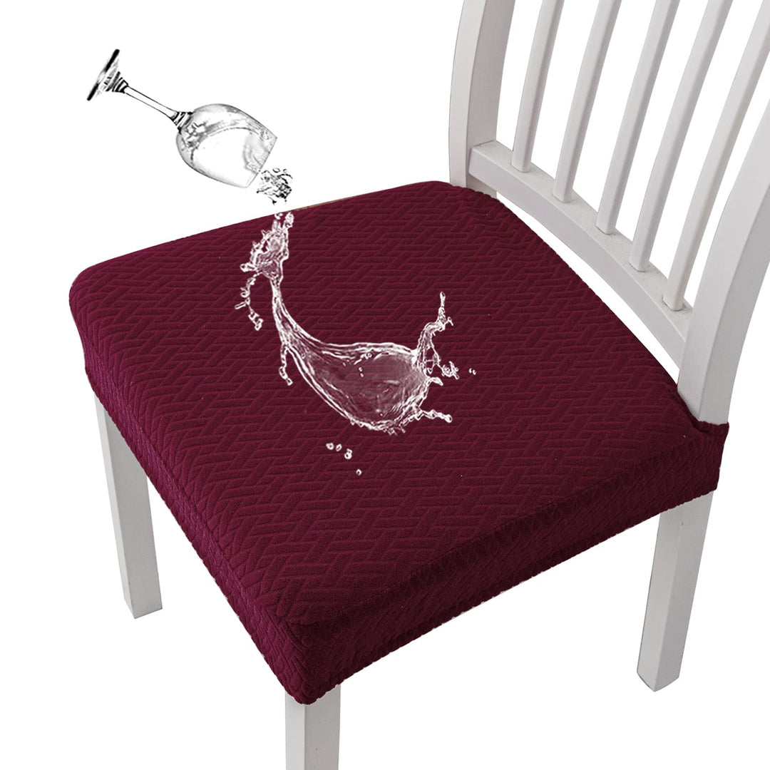 KELUINA Diamantgitter Jacquard wasserdichte Stuhl Sitzbezüge für Esszimmer Stretch Stuhl Sitzkissen