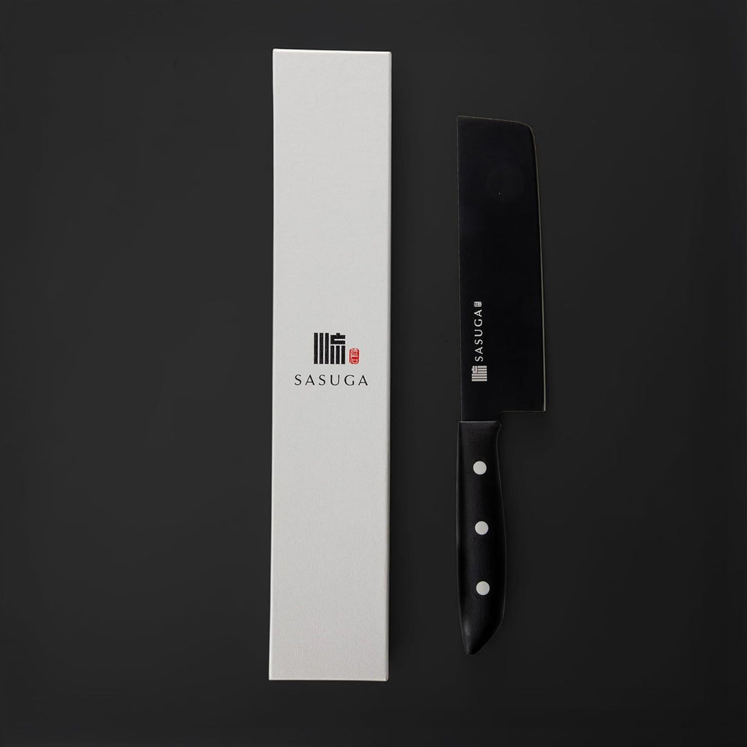 Japanisches Nakiri-Gemüsemesser 165 mm - Made in Japan | Molybdän-Vanadium-Edelstahl | Flache Klinge