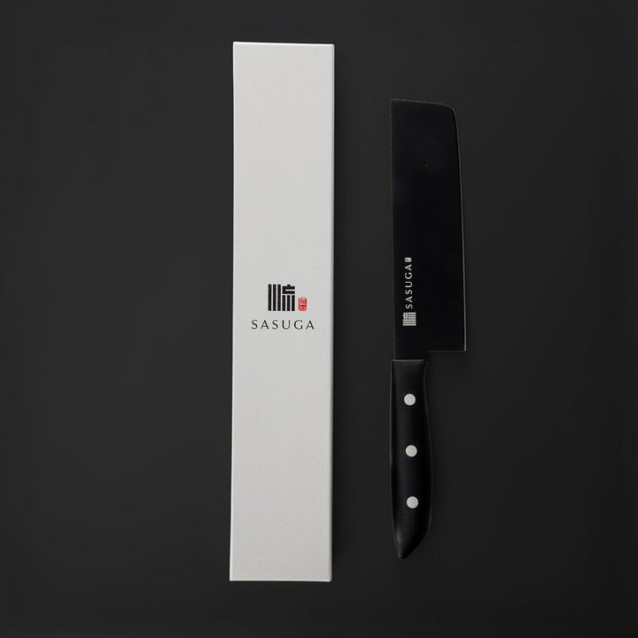 Japanisches Nakiri-Gemüsemesser 165 mm - Made in Japan | Molybdän-Vanadium-Edelstahl | Flache Klinge