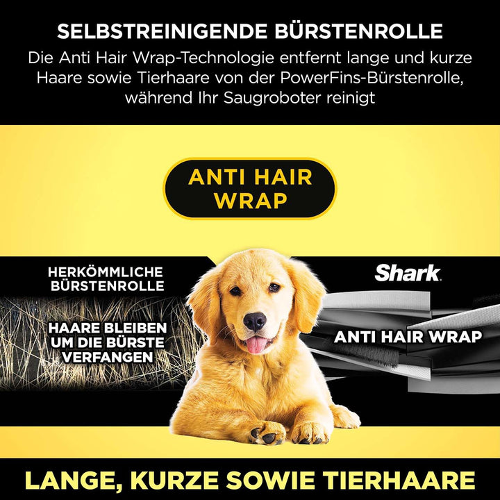 Shark AI 360 Saugroboter, selbstentleerender Staubsauger-Roboter, geeignet für alle Teppiche und Har