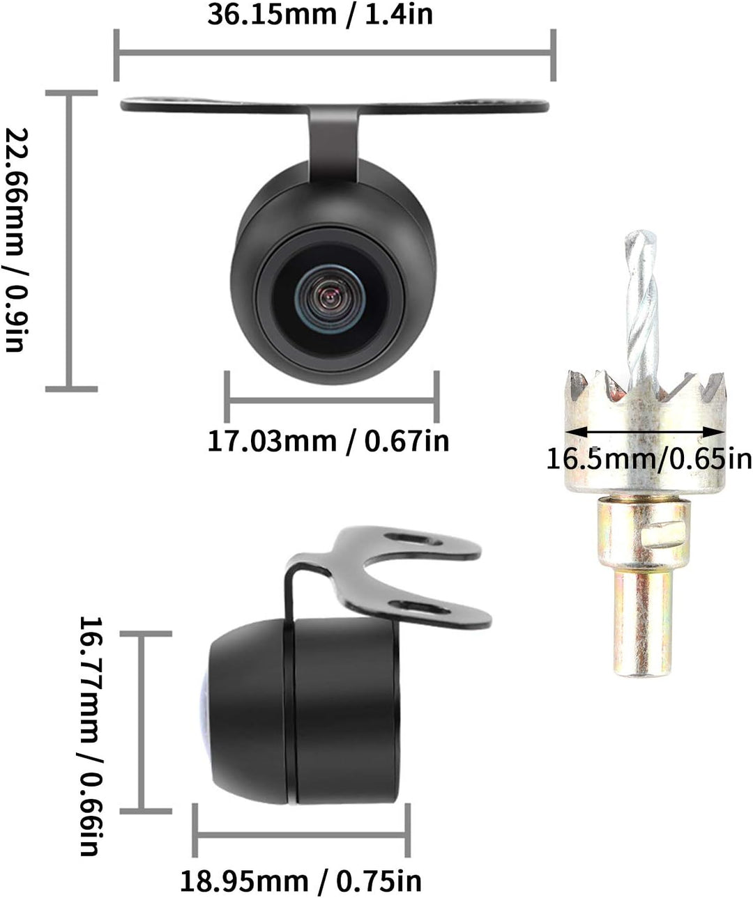 Auto-CCD-Kamera, Mini-Frontkamera, universeller CCD-Bildsensor, Nachtsicht, wasserdicht, mit PAL/NTS