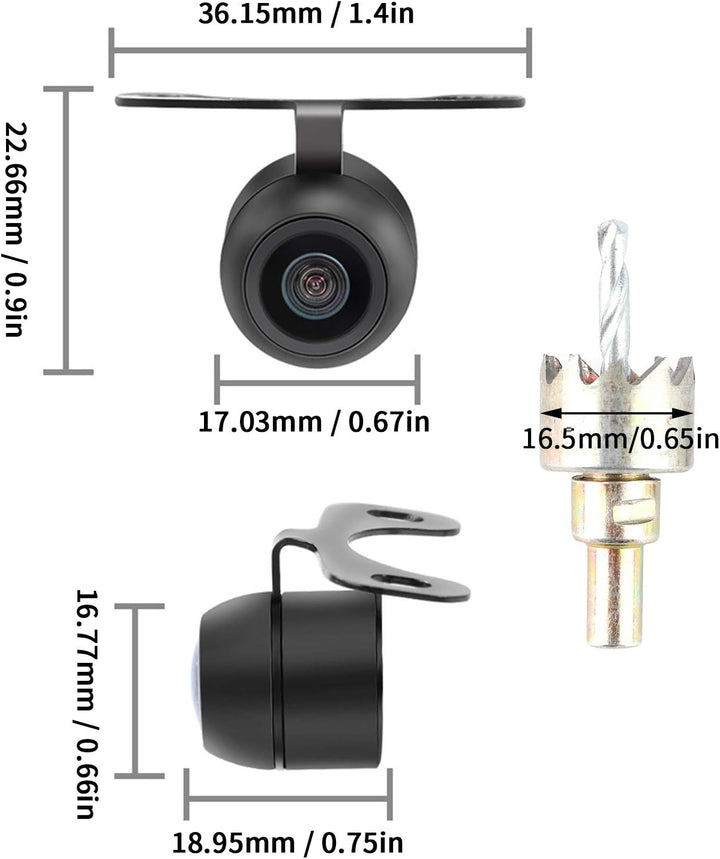 Auto-CCD-Kamera, Mini-Frontkamera, universeller CCD-Bildsensor, Nachtsicht, wasserdicht, mit PAL/NTS