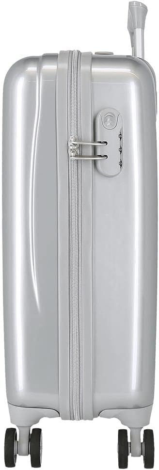 Disney Mickey 100 Grauer Kabinenkoffer 37 x 55 x 20 cm starres ABS-Seitenkombinationsschloss 34 l 2