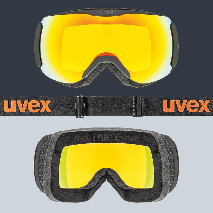 uvex Unisex Downhill 2100 Cv Skibrille (1er Pack) Einheitsgrösse black mat/orange-yellow, Einheitsgr