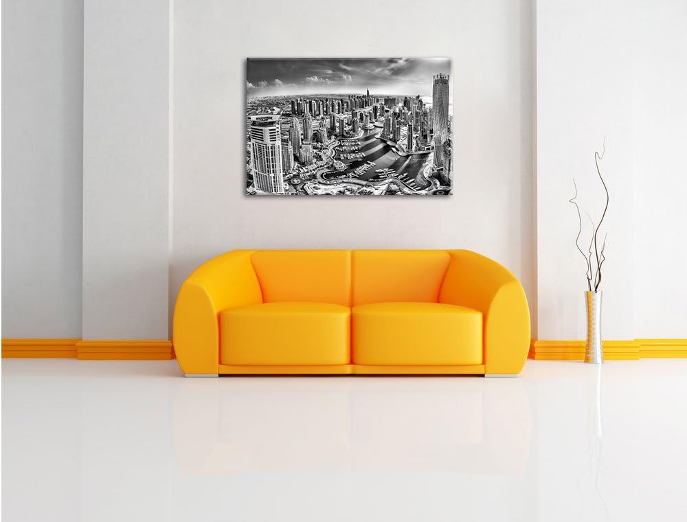 Pixxprint Monocrome, Dubai Hotel Burj al Arab, Format: 100x70 auf Leinwand, 100x70