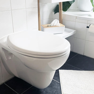 VILSTEIN | Premium Toilettendeckel mit Absenkautomatik | Edelstahl Befestigung | Abnehmbar | Antibak