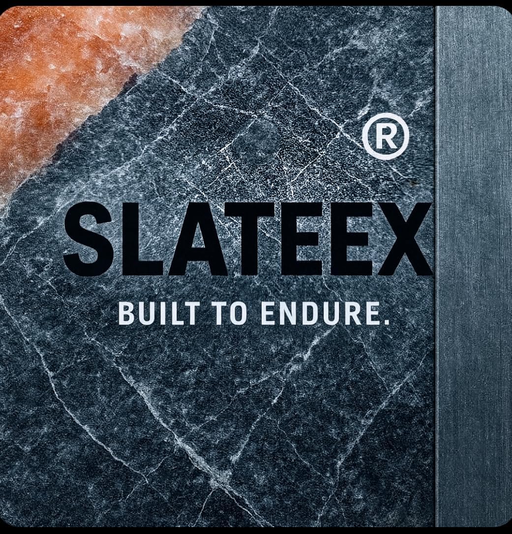 Specksteinplatte 20 × 13 × 3 cm von Slateex – Naturstein-Grillplatte für Grill, Backofen & Servieren