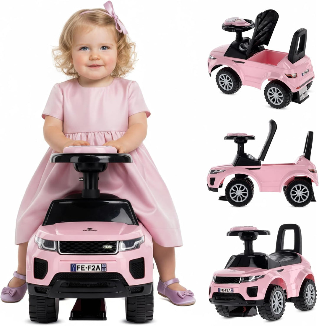 Rutschauto ab 1 Jahr, Kinderauto ab 12 Monaten, Baby Auto, Lauflernhilfe mit Hupe und Motorengeräusc