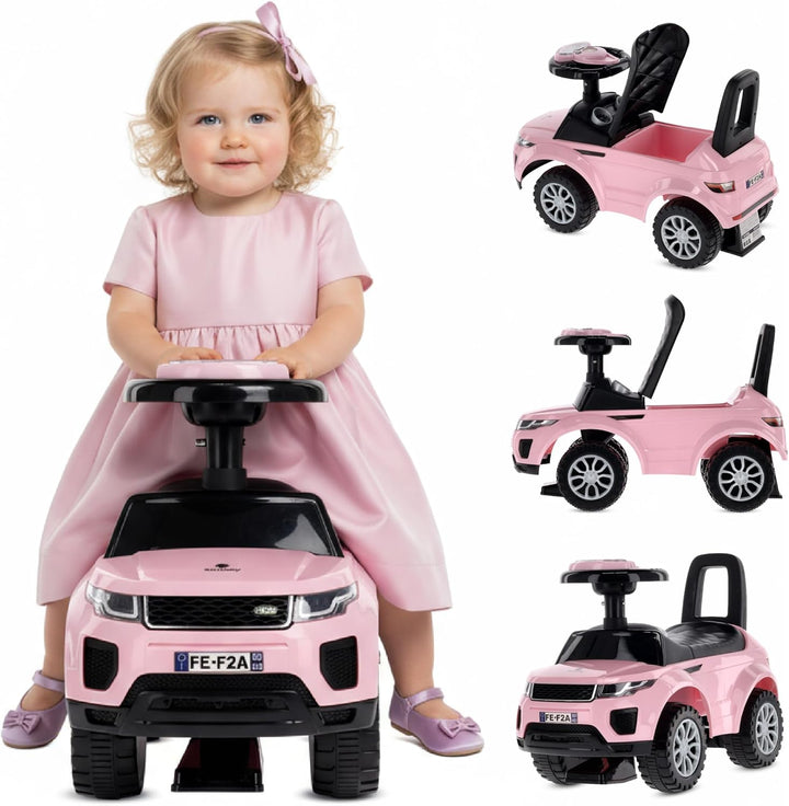 Rutschauto ab 1 Jahr, Kinderauto ab 12 Monaten, Baby Auto, Lauflernhilfe mit Hupe und Motorengeräusc