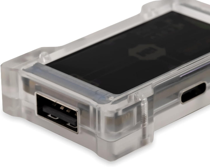 HM Lab ZNEO Gaming USB Hub mit 1,9 Zoll Display, USB 2.0 High-Speed, 2X USB-C & 1x USB-A, 5V Zusatzs
