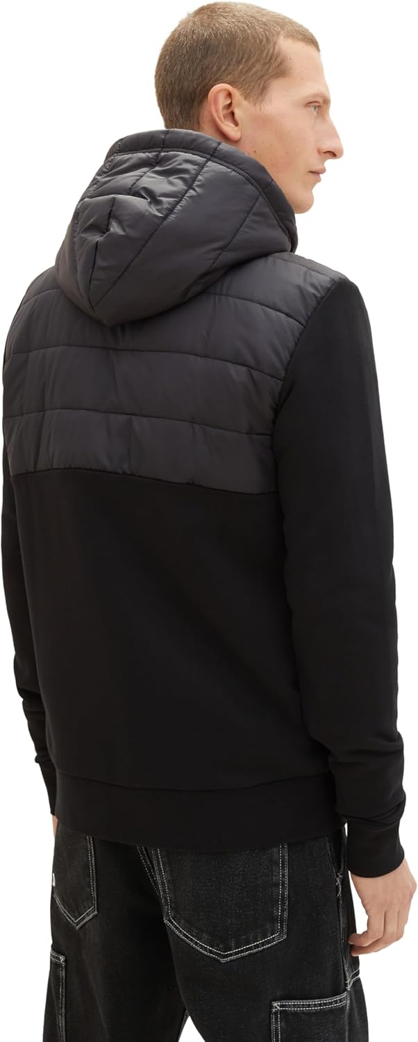 TOM TAILOR Herren Sweatshirt S 29999 - Black, S 29999 - Black