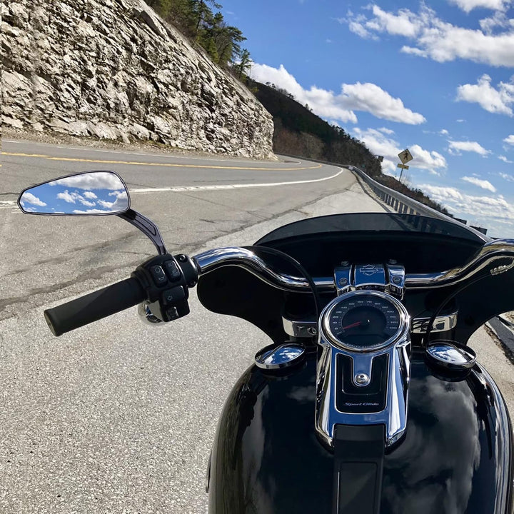 M8 8mm Motorrad Spiegel Rückspiegel für Softtail Slim Heritage Softail Breakout Roadster Sportster 1