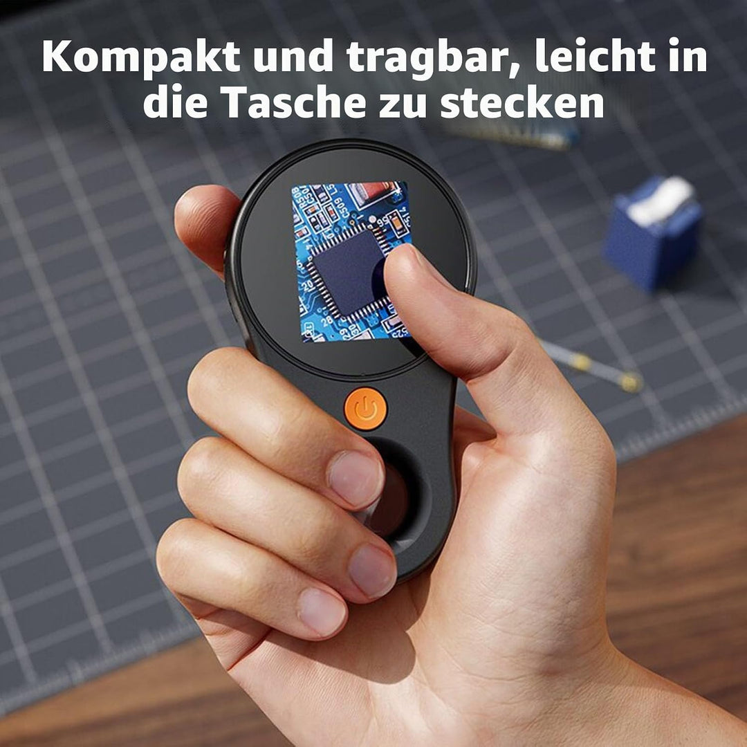 Handy Mikroskop, 500-fache Vergrösserung, 2 MP 1920 x 1080P HD Handheld Taschenmikroskop mit Bildsch