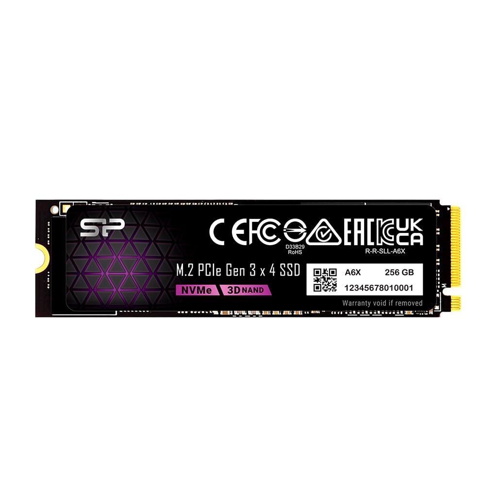 Silicon Power 256GB NVMe M.2 PCIe Gen3x4 2280 SSD (SP256GBP34A60M28AY) 256GB A6X, 256GB A6X