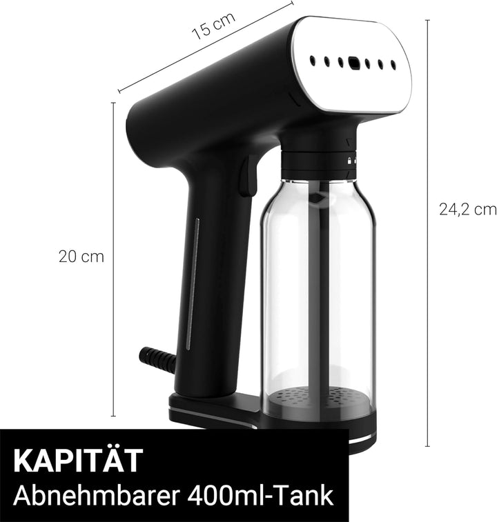 STEAMONE - Steamer Dampfglätter 2000 W, 33 g/min – tragbares Bügeleisen – Kapazität 400 ml – entfern