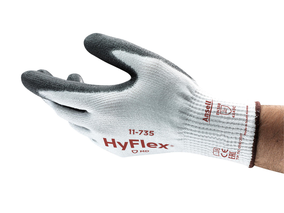 Ansell HyFlex 11-735 Schnittfester Arbeitshandschuhe, Mechanikschutz, Abriebfest und Erweiterte Grif