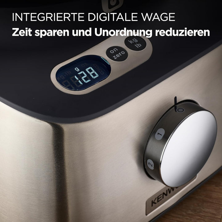 Kenwood Multipro Compact+ FDM316SS Kompakt Küchenmaschine inkl. Edelstahl Messer 3 Arbeitsscheiben u