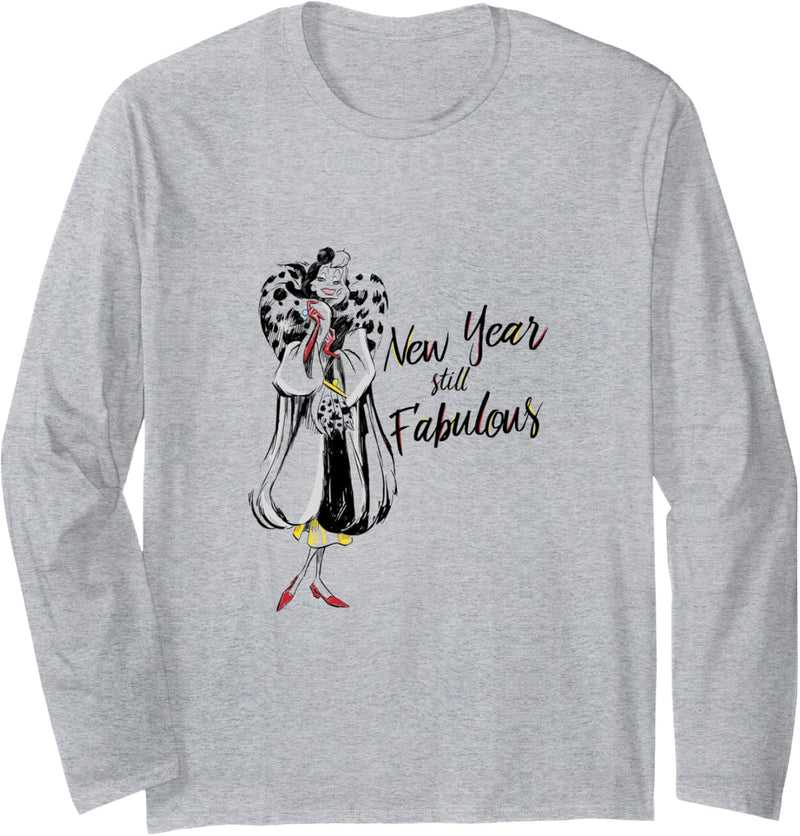 Disney 101 Dalmatians Cruella New Year Still Fabulous Langarmshirt